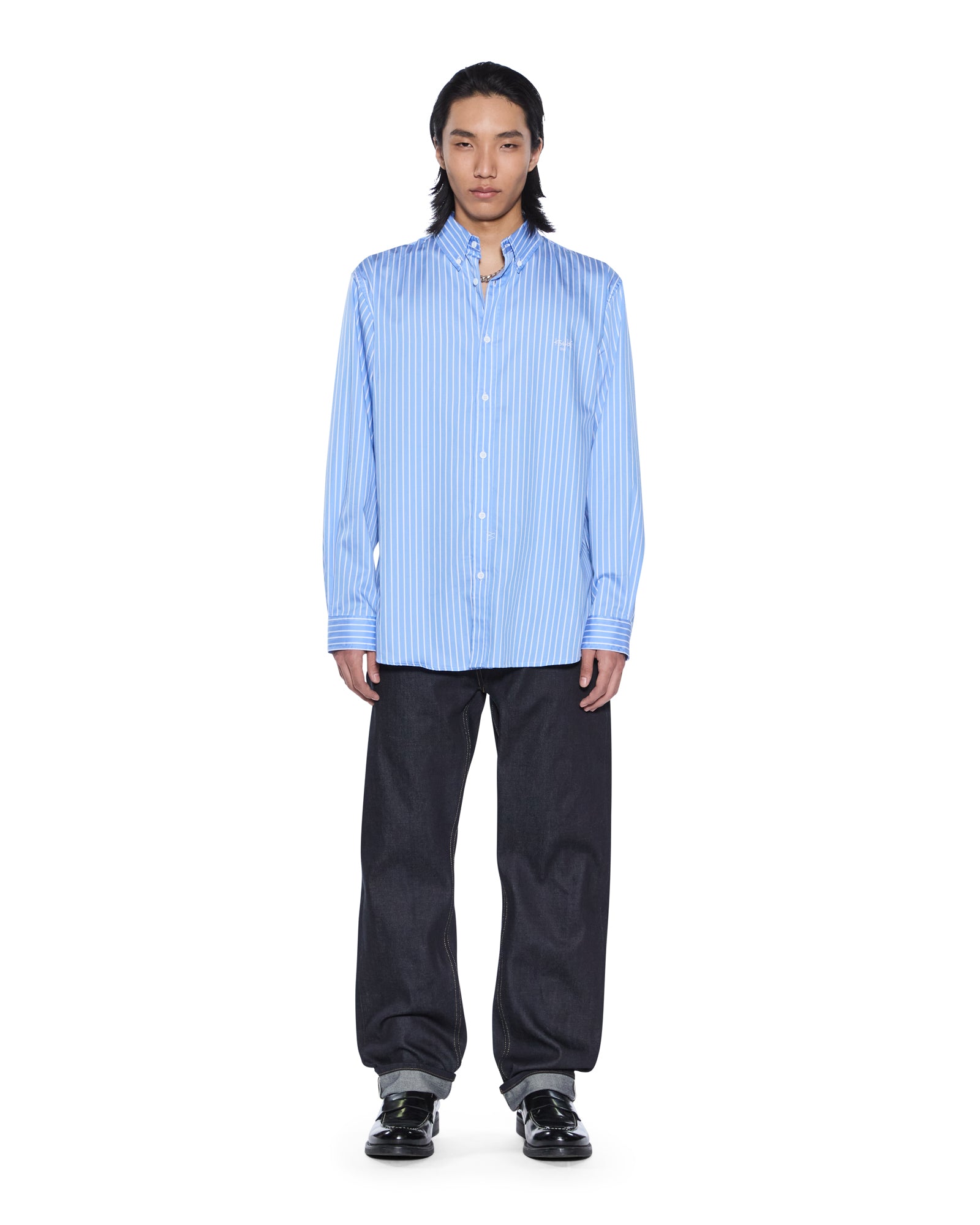 Mens Kade Ls Shirt Blue Shirts - Image 2