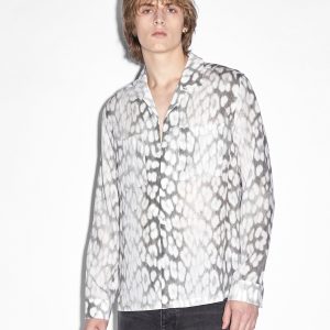 Leo Portal Resort Long Sleeve Button Up Shirt - Grey