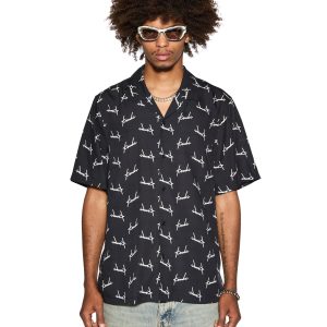 Skript Resort Relaxed Short Sleeve Shirt - Black