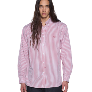 Mens Kade Ls Shirt Red-White Shirts