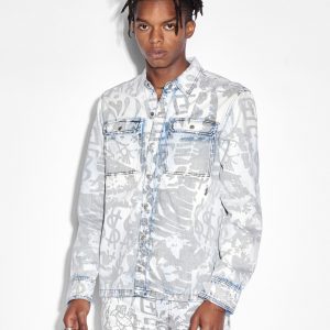 Buy Scorpio Ls Shirt Kollage Icey | Vintage Denim Shirt | KSUBI
