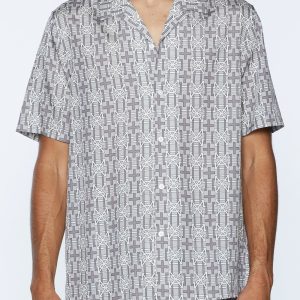 Mens Plus Resort Ss Shirt Stone Shirts