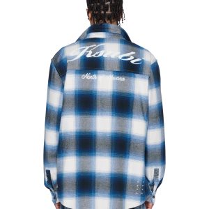 Mens Rosebowl Ls Shirt Salted Blue Shirts