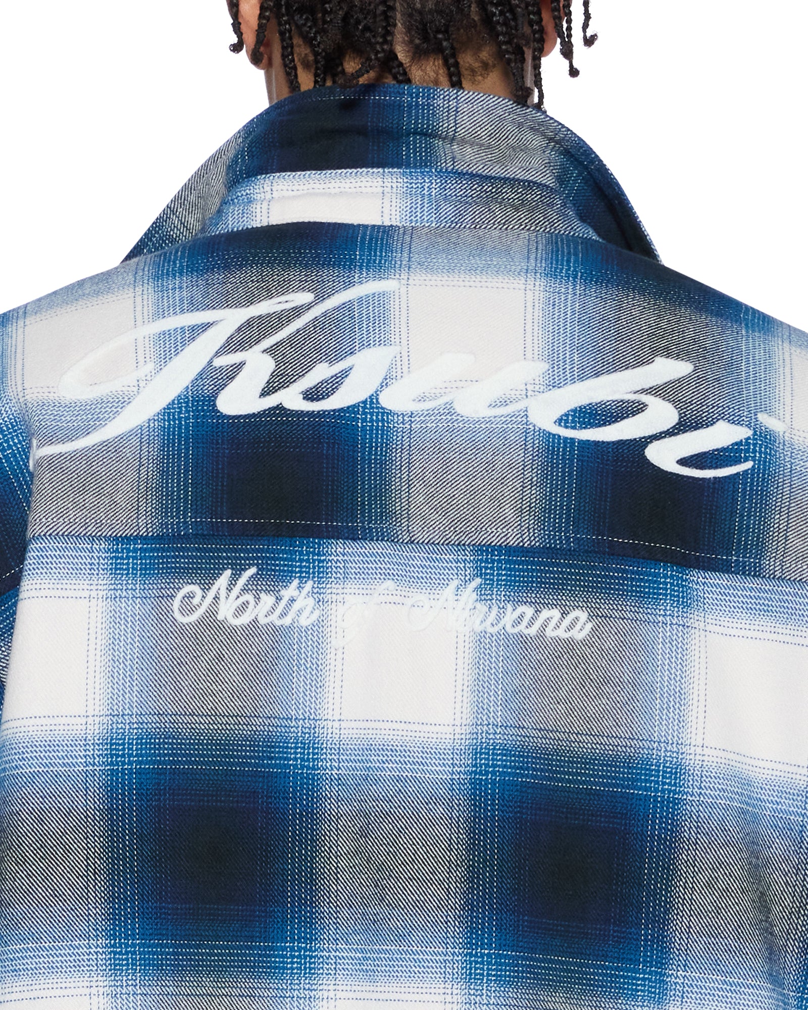 Mens Rosebowl Ls Shirt Salted Blue Shirts - Image 4