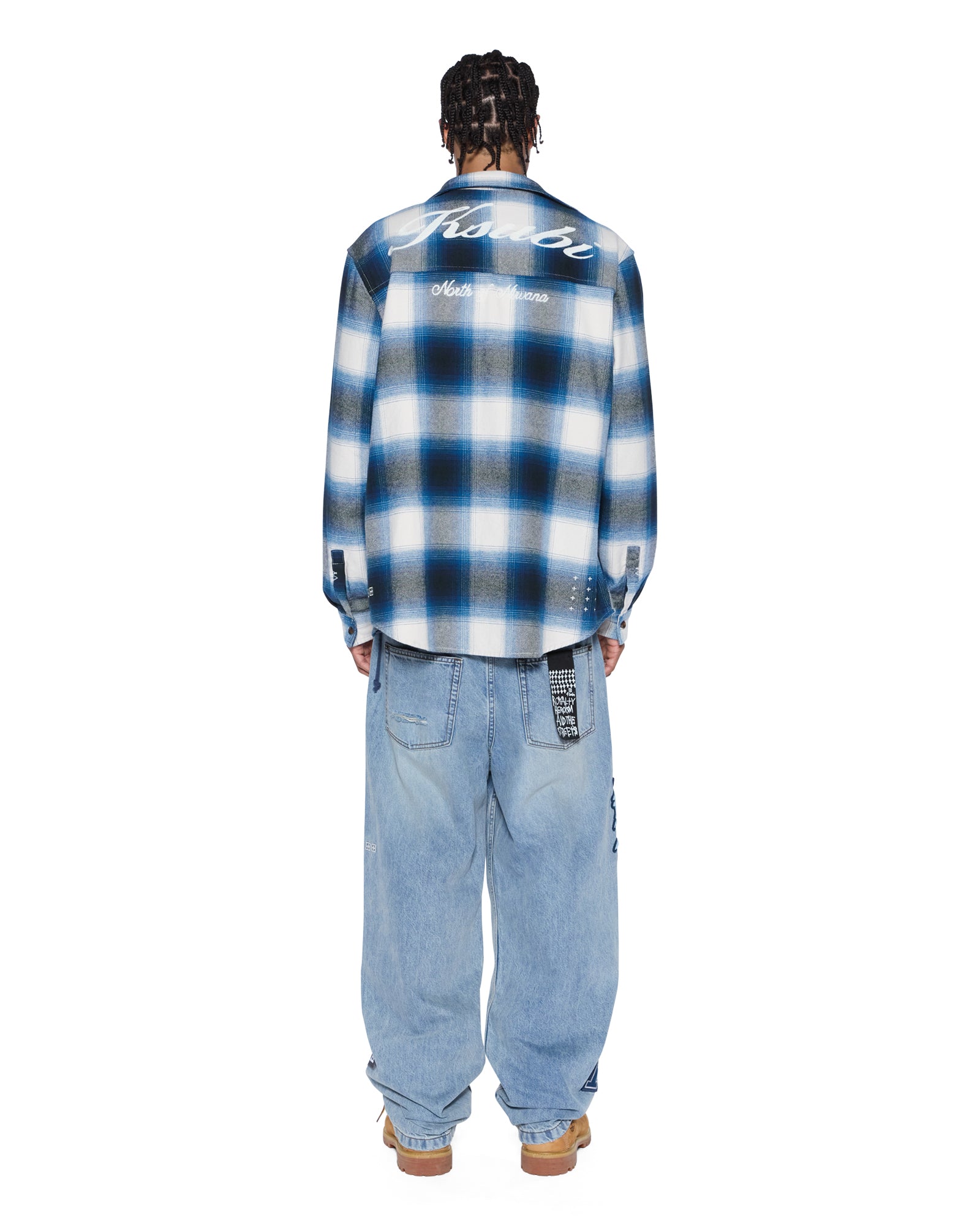 Mens Rosebowl Ls Shirt Salted Blue Shirts - Image 6