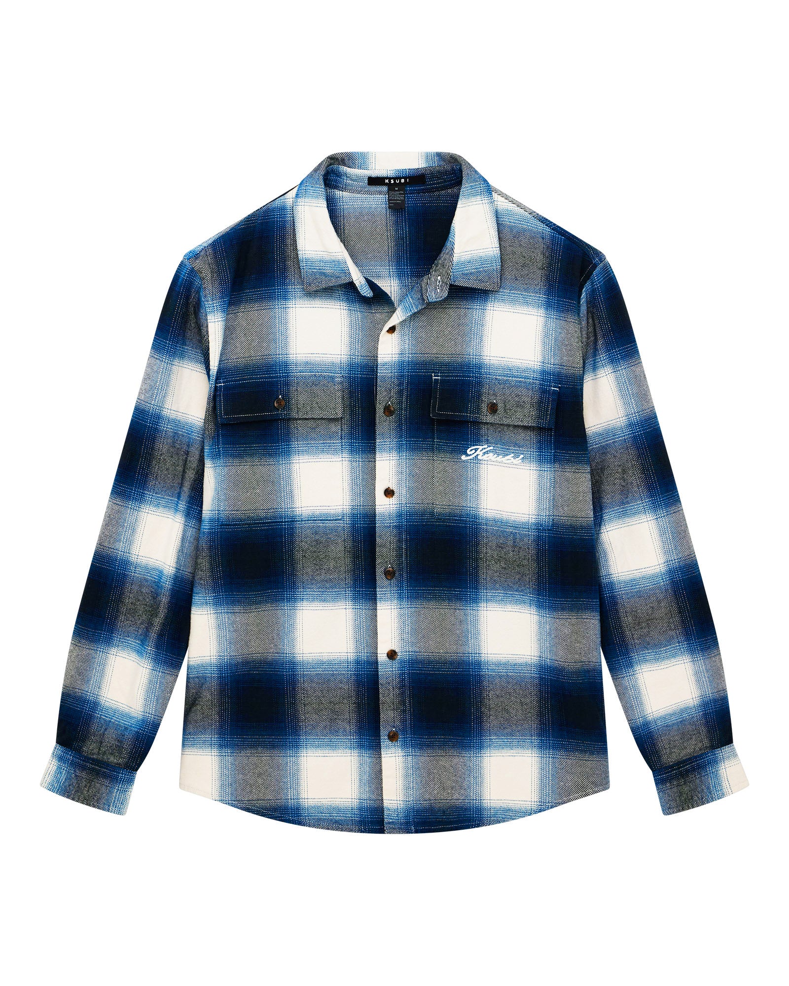 Mens Rosebowl Ls Shirt Salted Blue Shirts - Image 7
