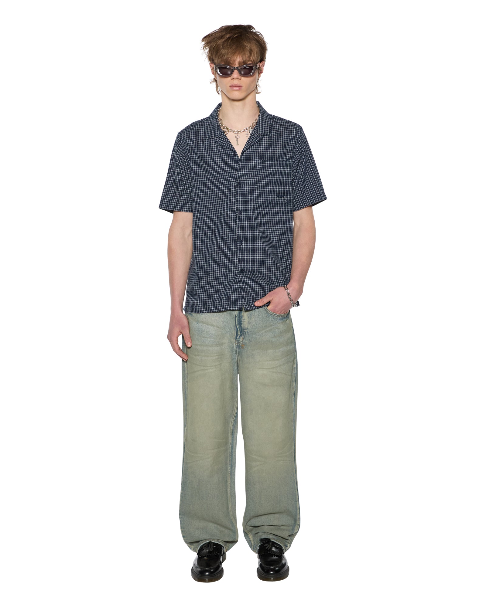 Mens 1999 Diner Ss Shirt Navy Shirts - Image 2