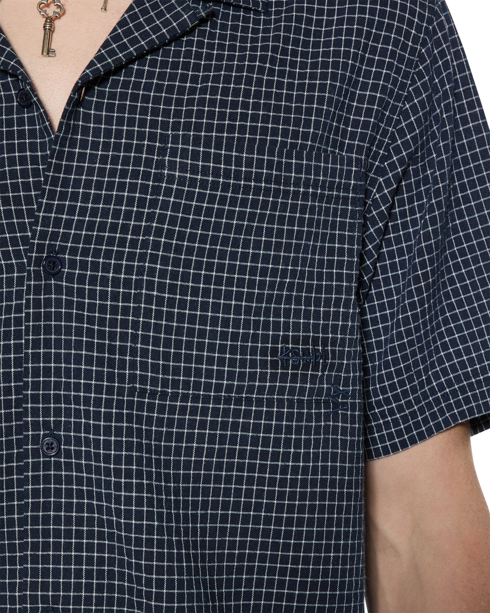 Mens 1999 Diner Ss Shirt Navy Shirts - Image 4
