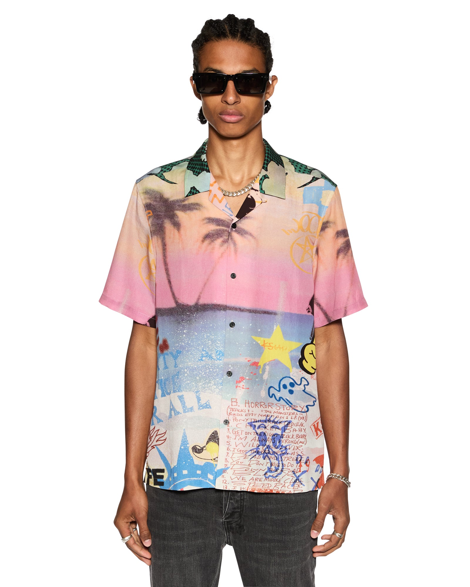 Vandals Resort Short Sleeve Shirt Multi Print - Image 2