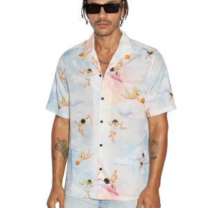Dreamers Resort Short Sleeve Mens Shirt - Multi Print