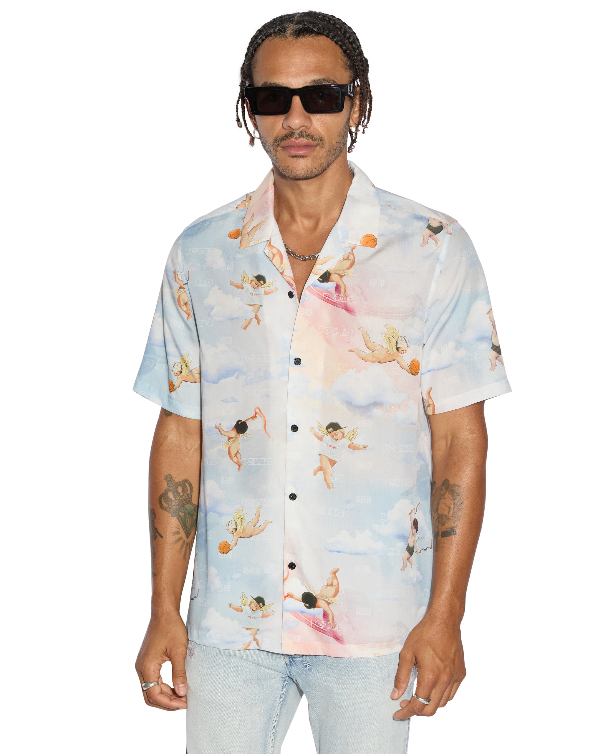 Dreamers Resort Short Sleeve Mens Shirt - Multi Print