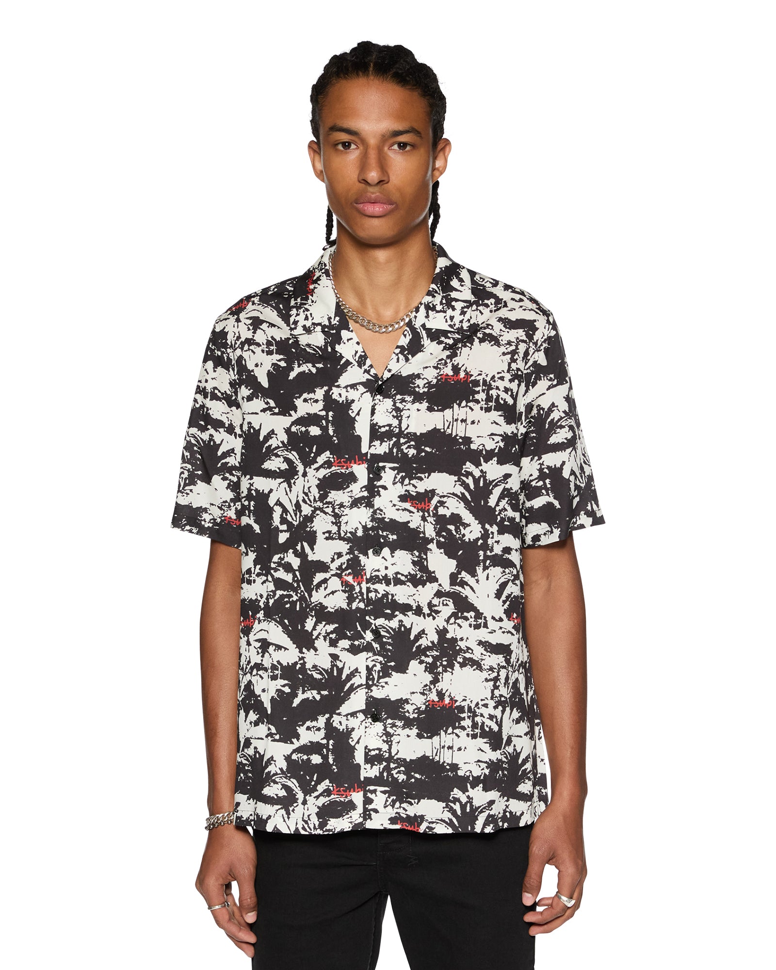 Palmtree Multi Short Sleeve Resort Shirt - Image 4