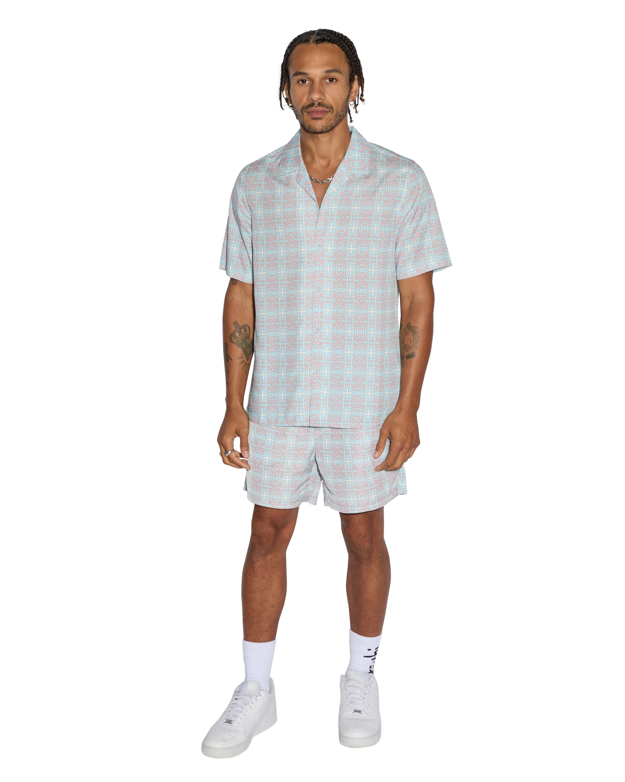 Plus Resort Short Sleeve Mens Shirt - Paradise Print - Image 4