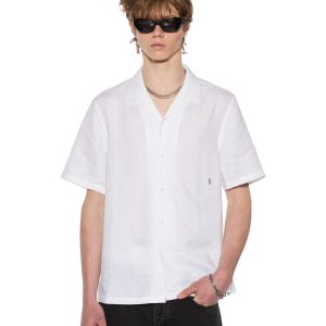 Mens Costa Resort Ss Shirt White Shirts