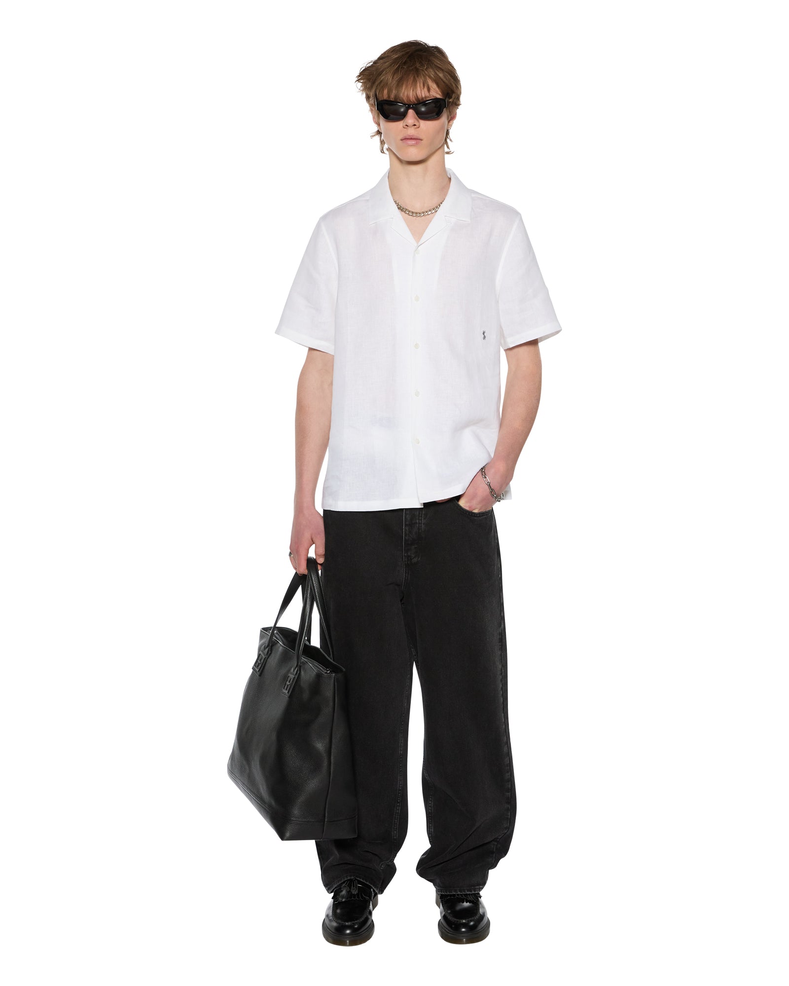 Mens Costa Resort Ss Shirt White Shirts - Image 2