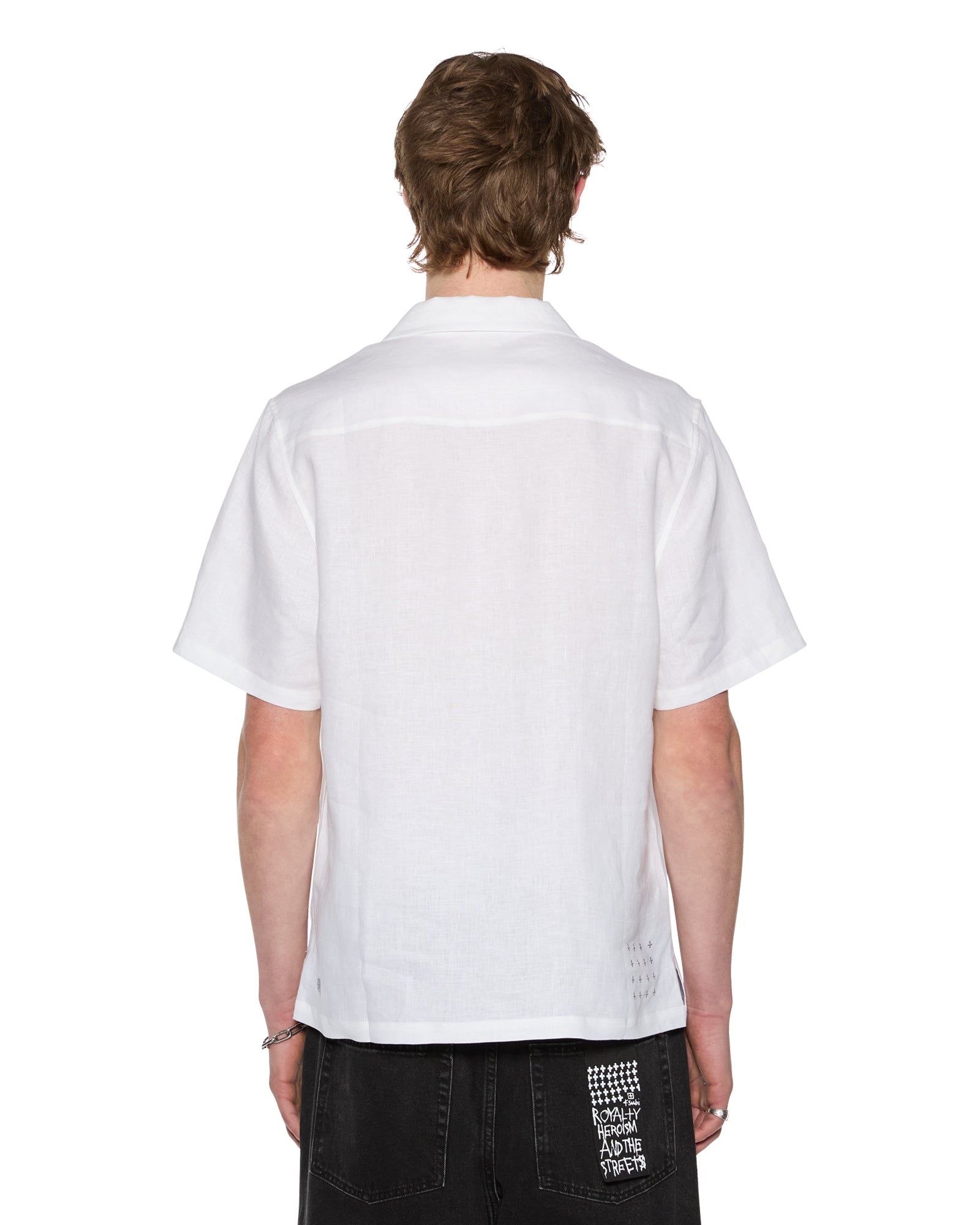 Mens Costa Resort Ss Shirt White Shirts - Image 3