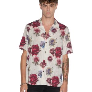 Graff Rose Resort Short Sleeve Mens Shirt - Multi Print