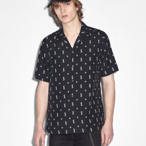 Allstar Printed Resort Short Sleeve Shirt - Black