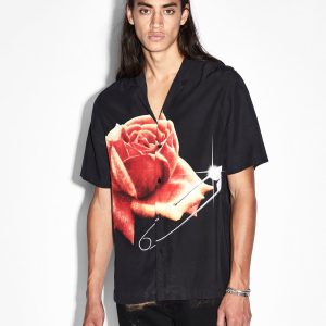 Buy Rose Garden Resort Ss Shirt Black | KSUBI