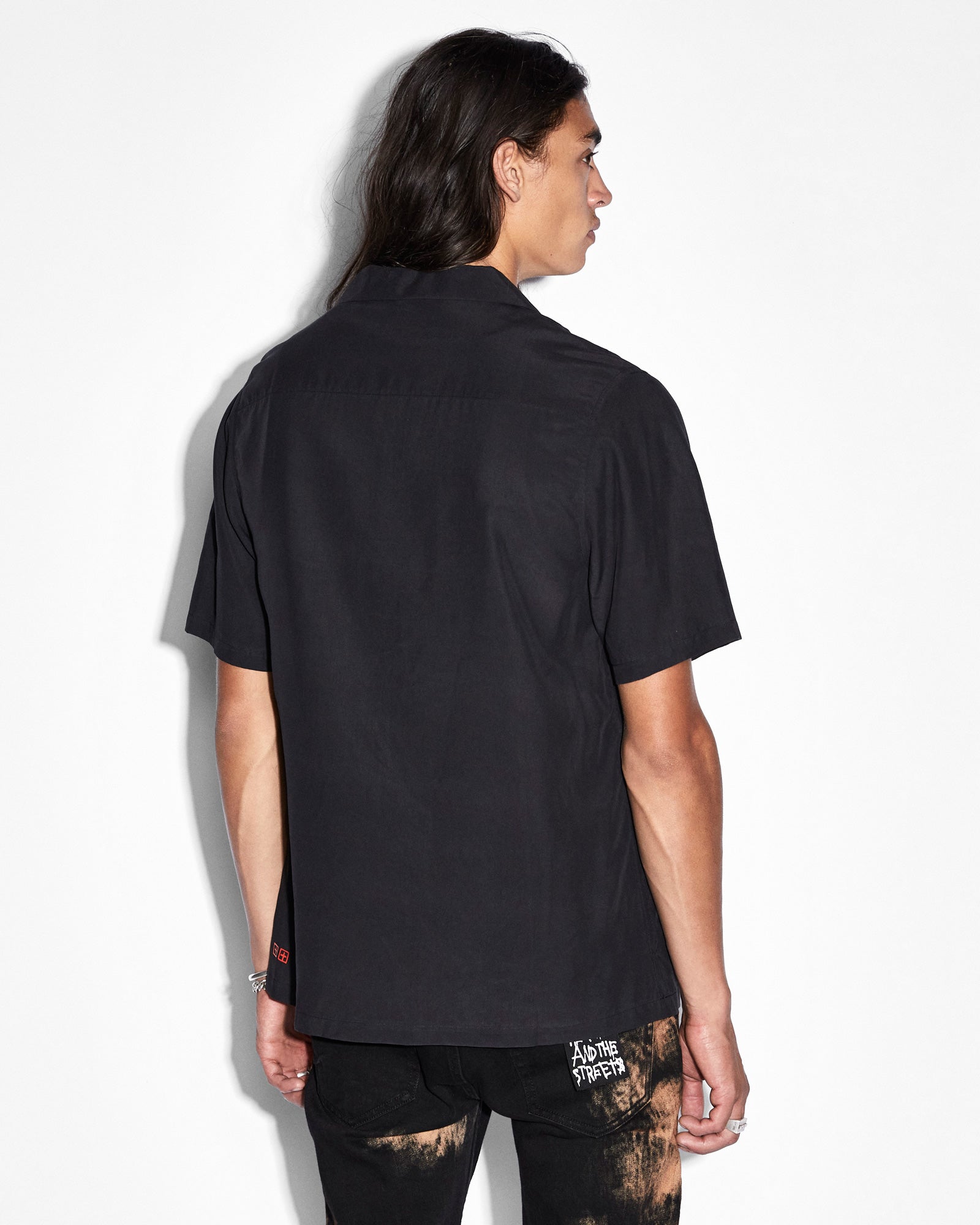 Buy Rose Garden Resort Ss Shirt Black | KSUBI - Image 3
