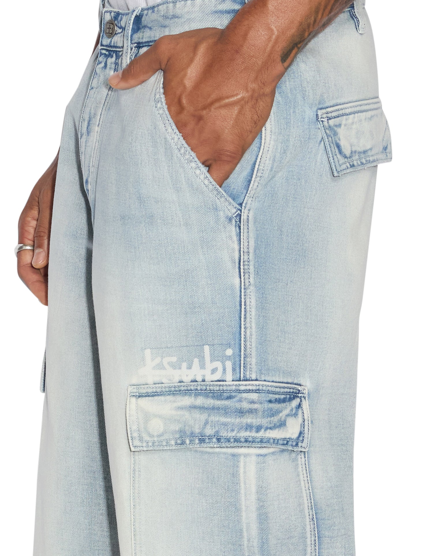 Riot Cargo Pants For Men - Blue Ice - Image 2