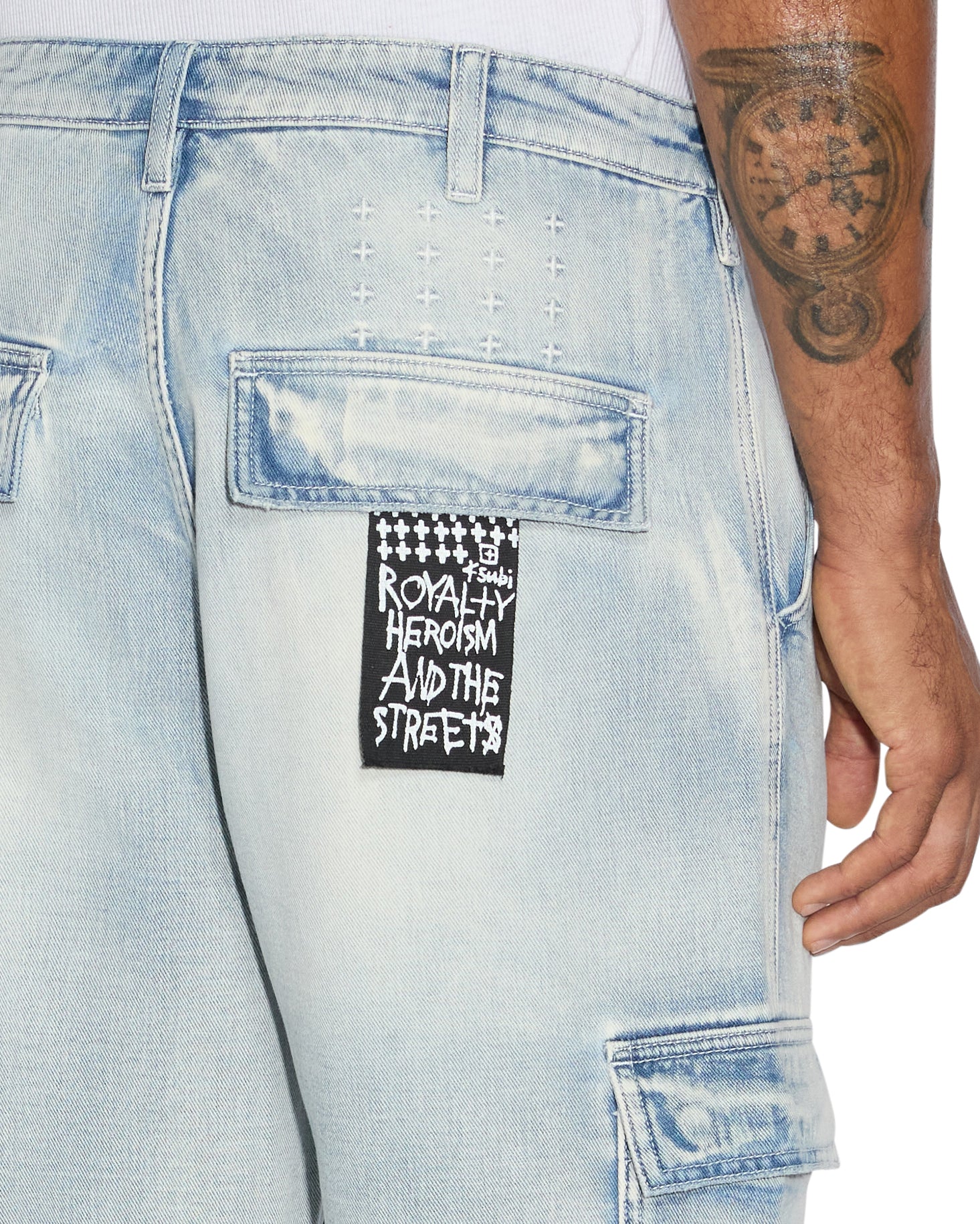 Riot Cargo Pants For Men - Blue Ice - Image 7