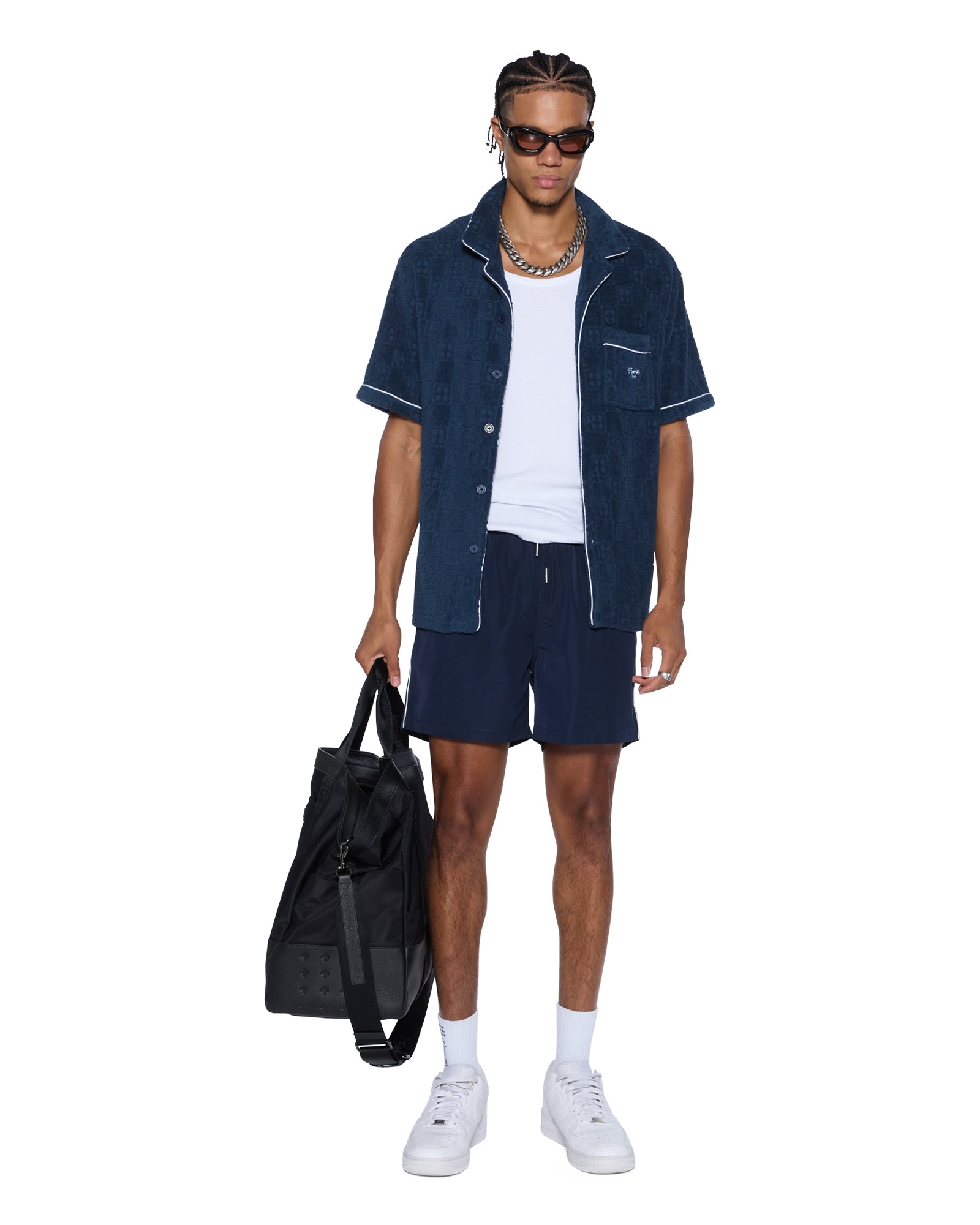 Mens 1999 Poolside Boardshort Navy Walkshorts - Image 2