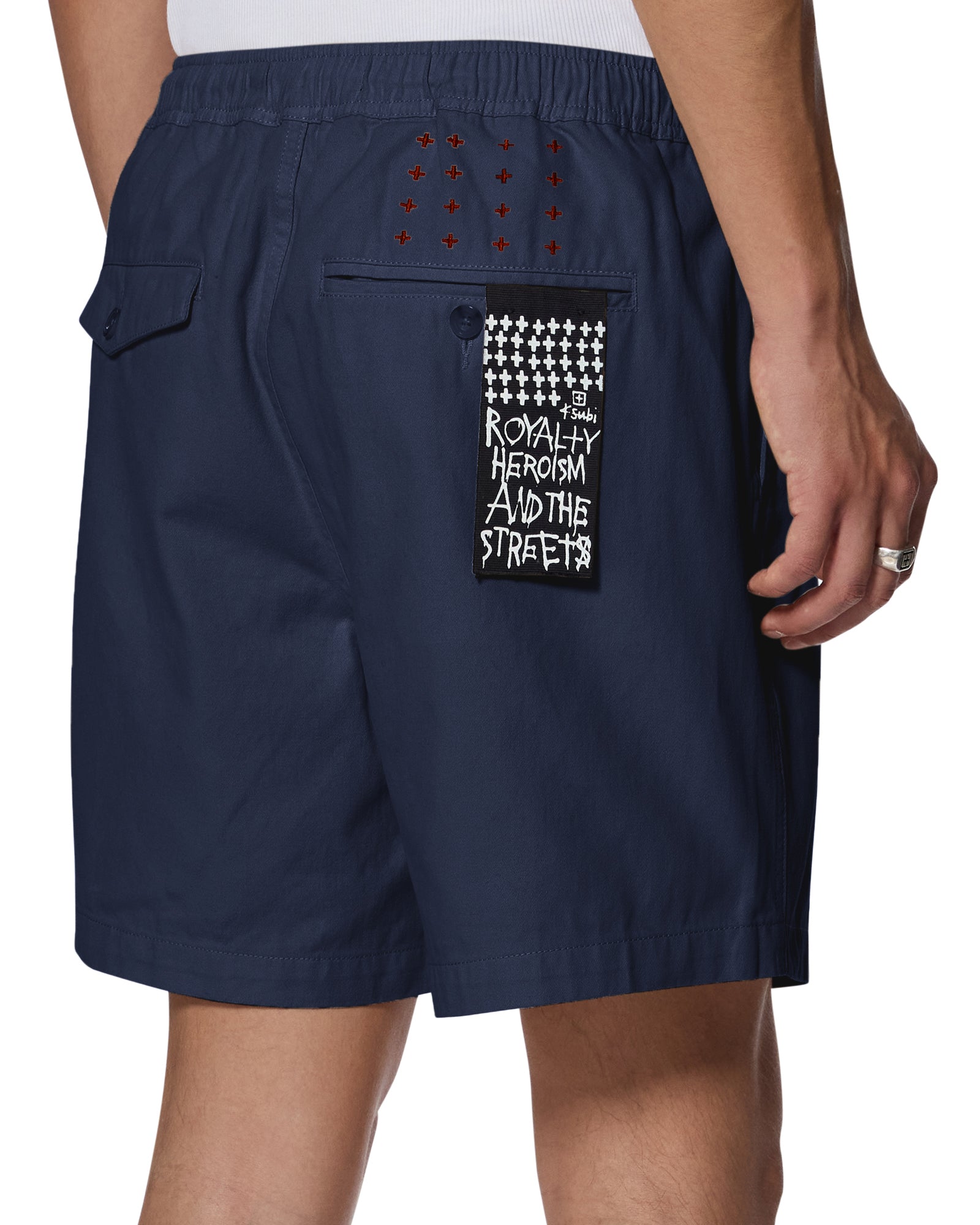 Mens Rugger Short Navy Walkshorts - Image 3