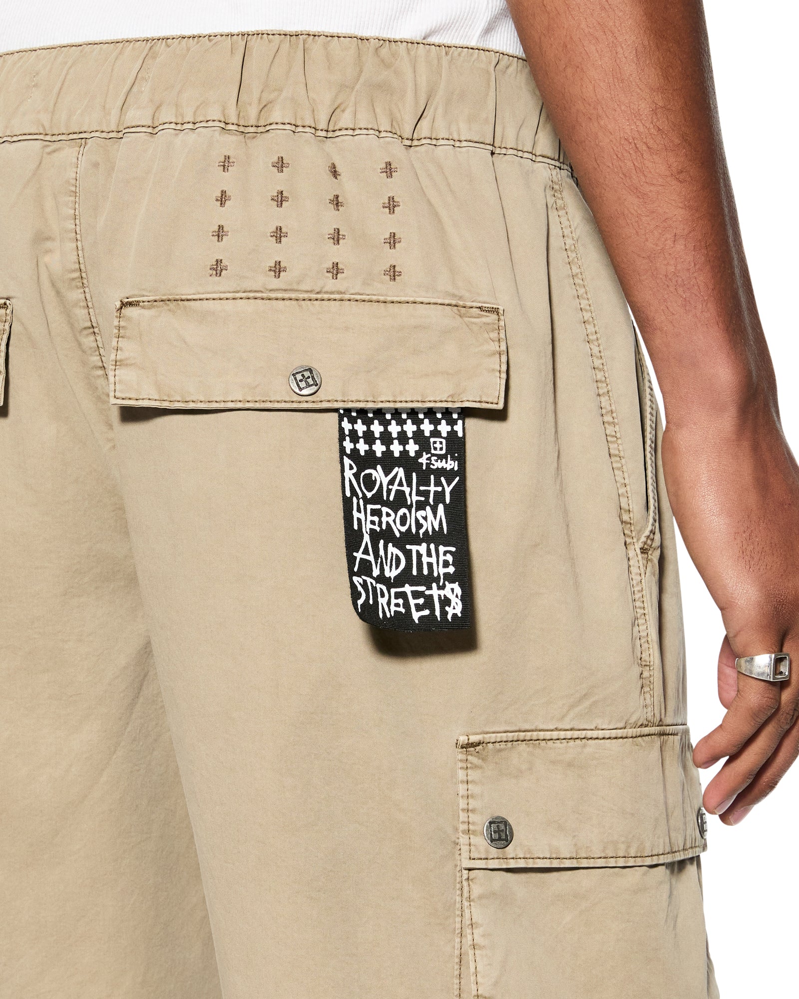 Krush Mid Rise Cargo Short - Overdyed Khaki - Image 4