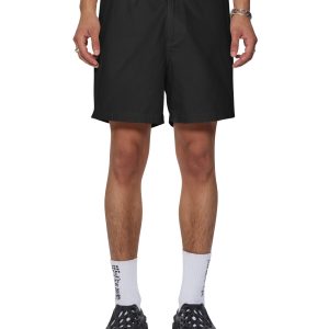 Mens Rugger Short Black Walkshorts