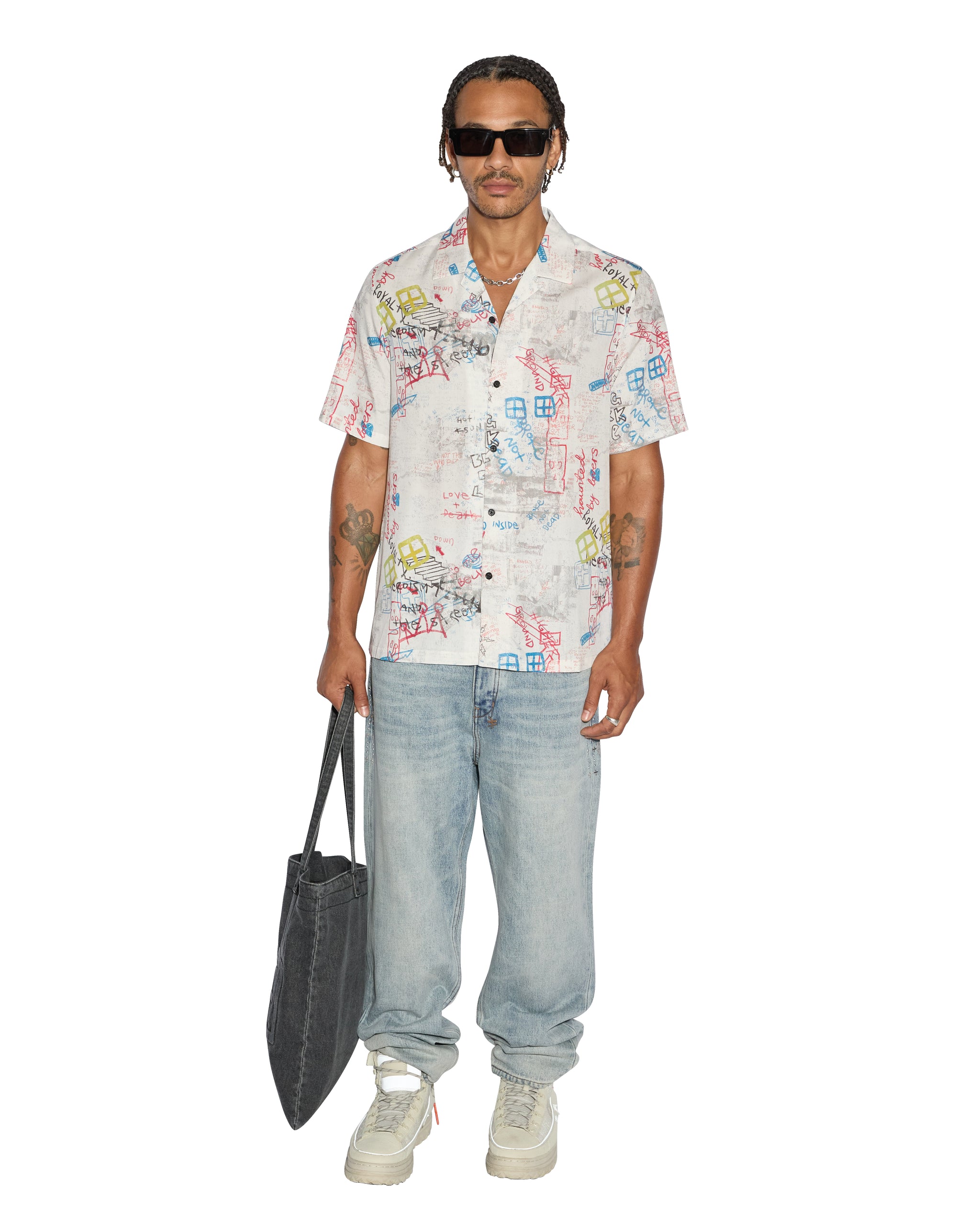 Skrawler Mens Board Short - White - Image 6