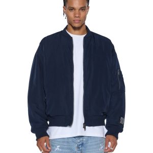 Mens Intruder Bomber Jacket Navy Jackets