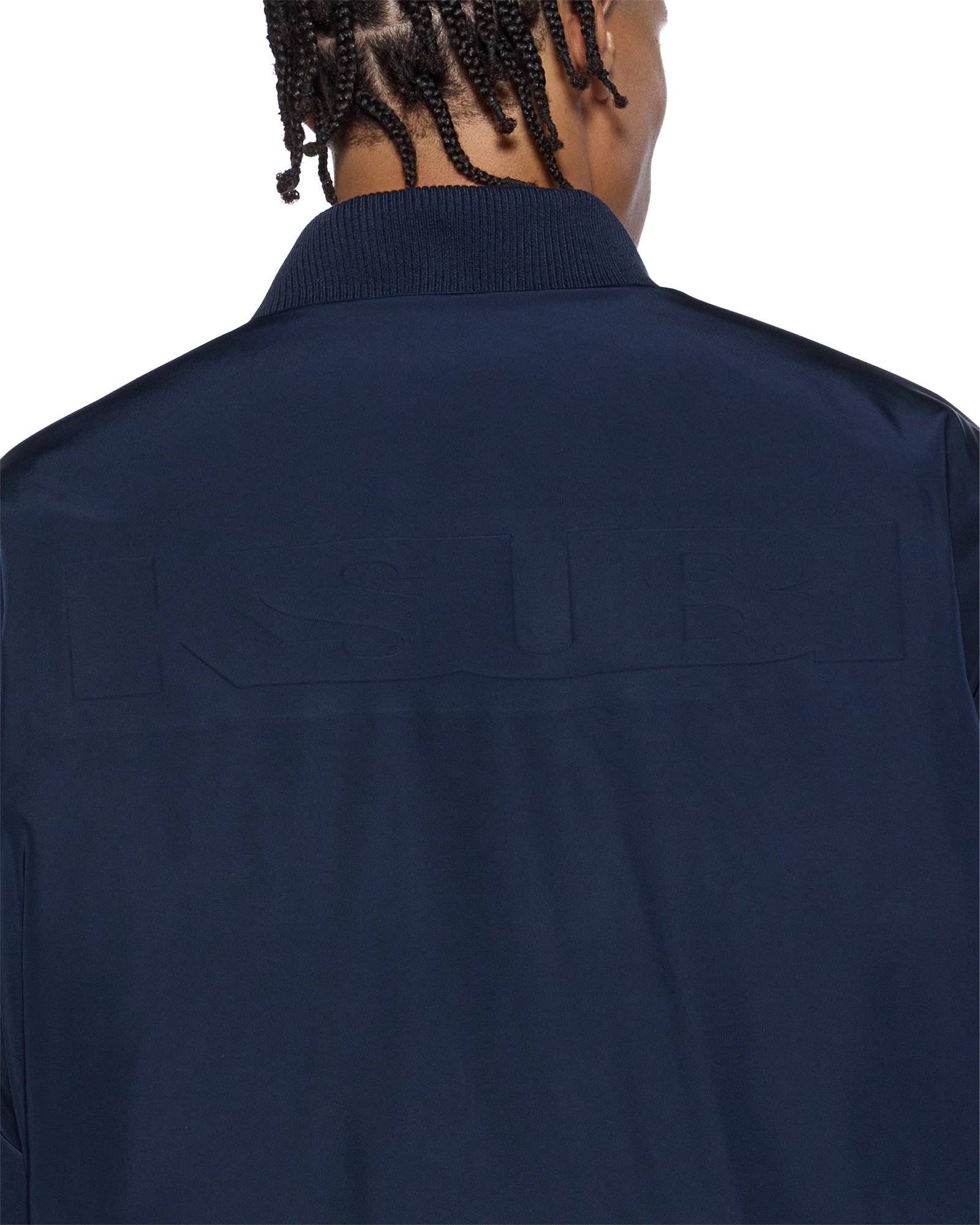 Mens Intruder Bomber Jacket Navy Jackets - Image 6