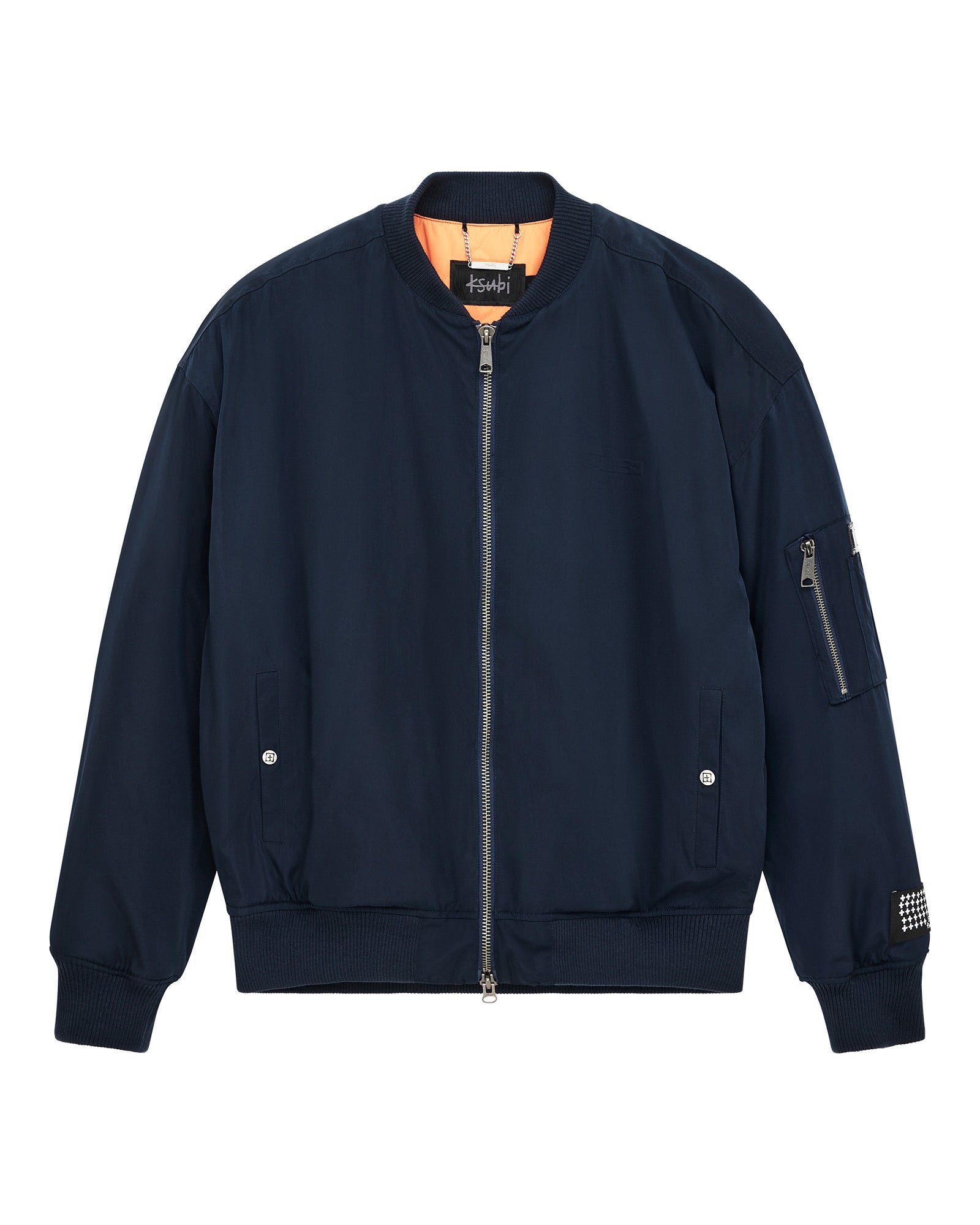 Mens Intruder Bomber Jacket Navy Jackets - Image 8