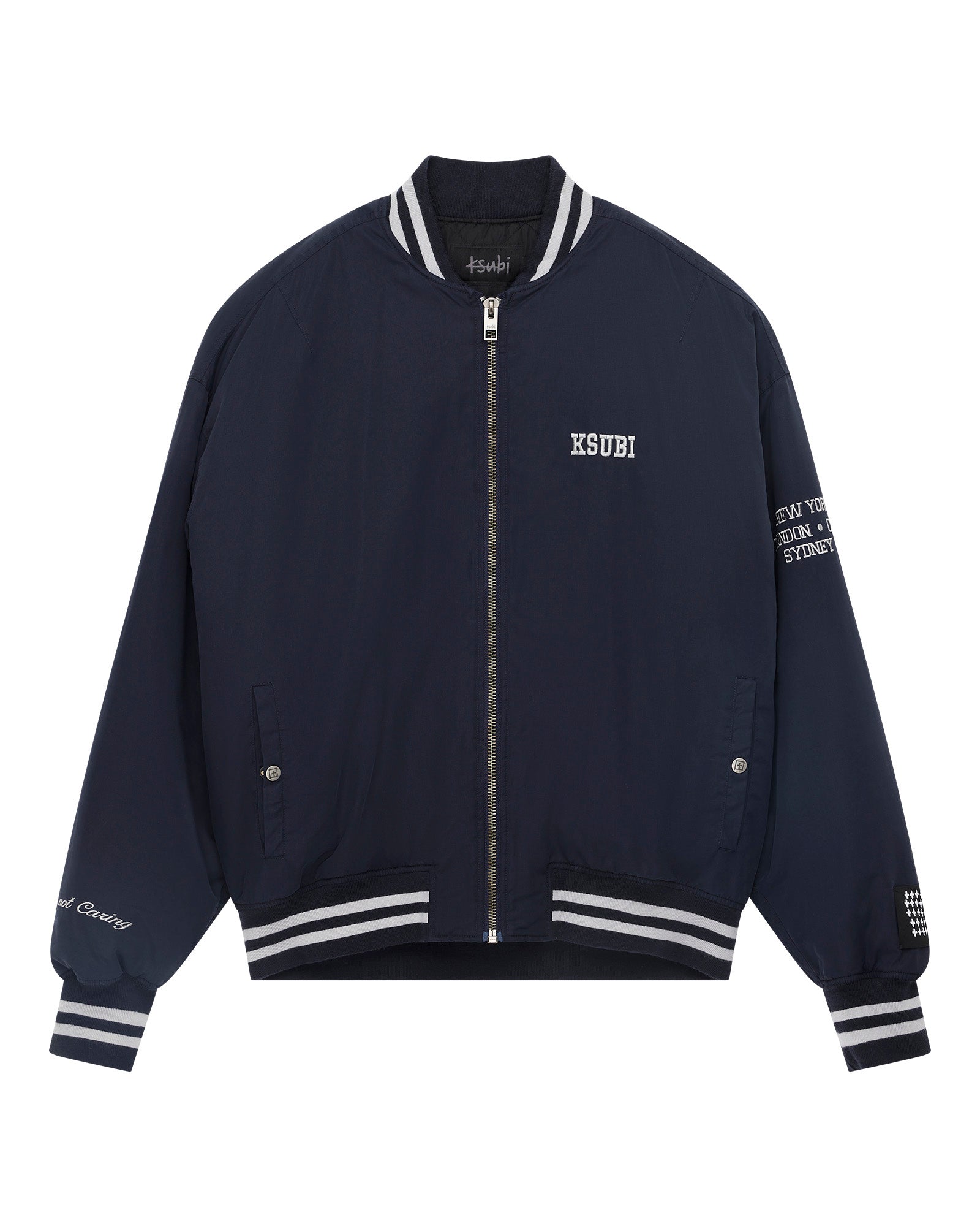 Mens Royalty Ma-1 Bomber Navy Jackets - Image 6