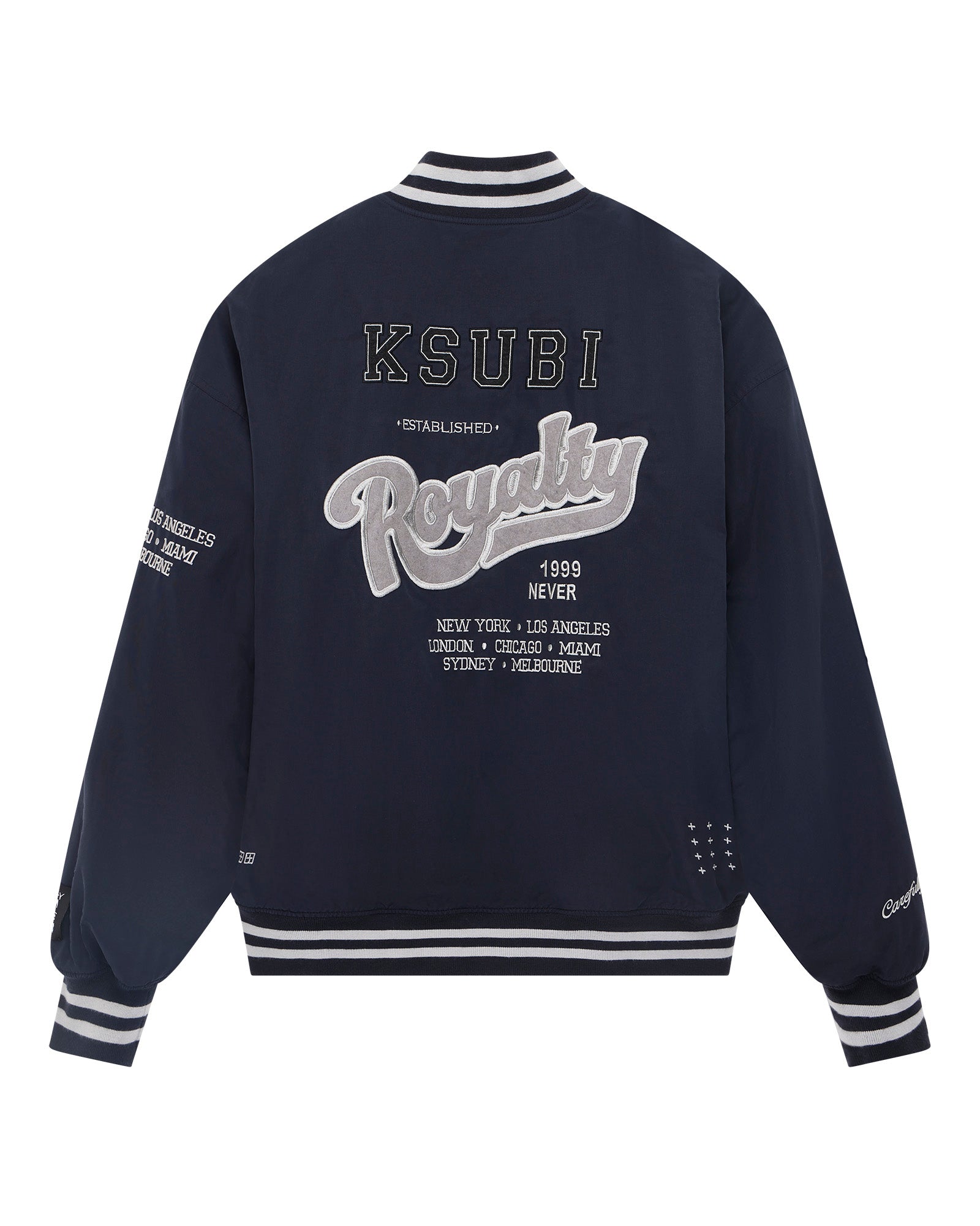 Mens Royalty Ma-1 Bomber Navy Jackets - Image 7