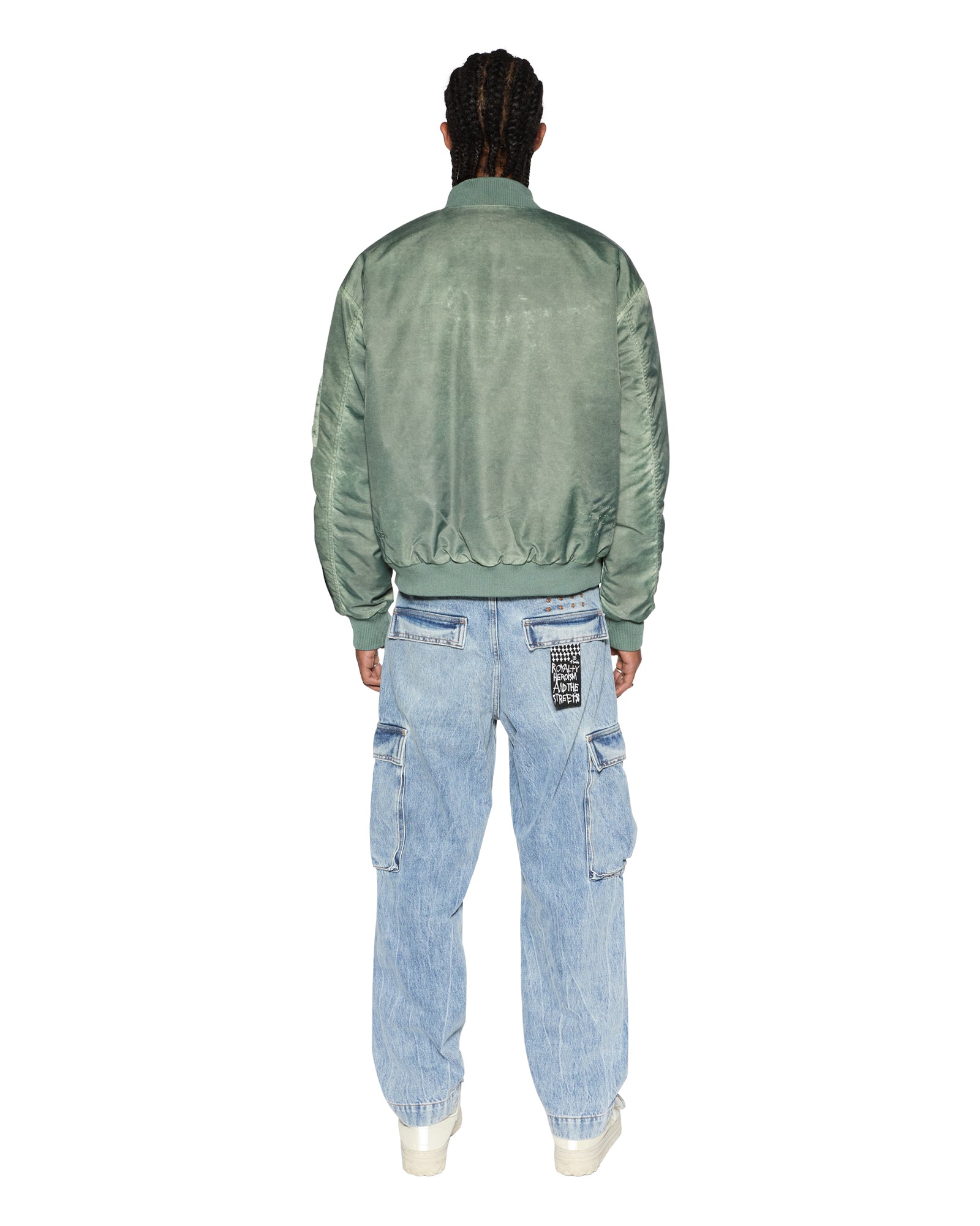 Royalty Khaki Overdye Bomber Jacket - Image 6