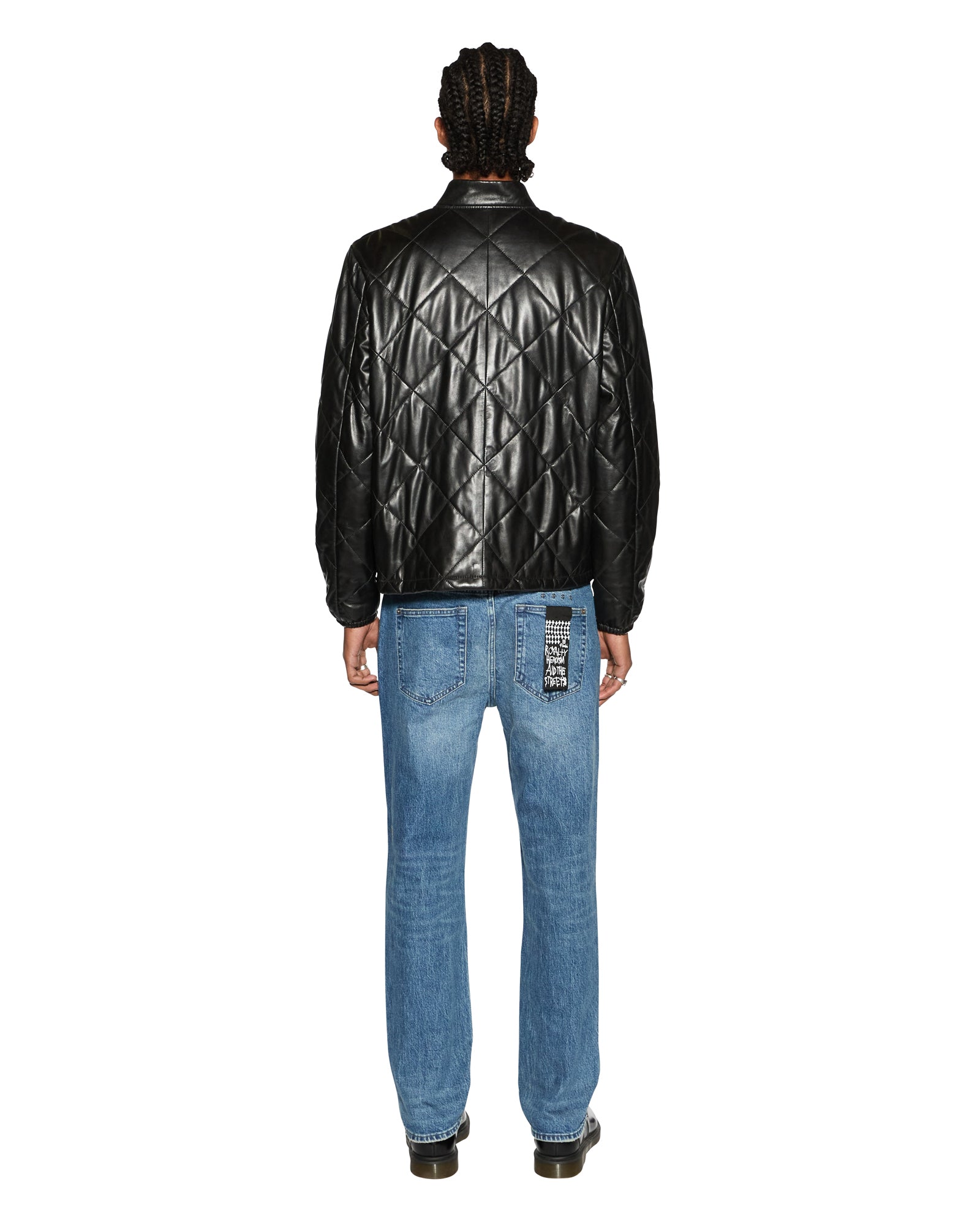Mens Eclipse Quilted Bomber Black Jackets - Image 5