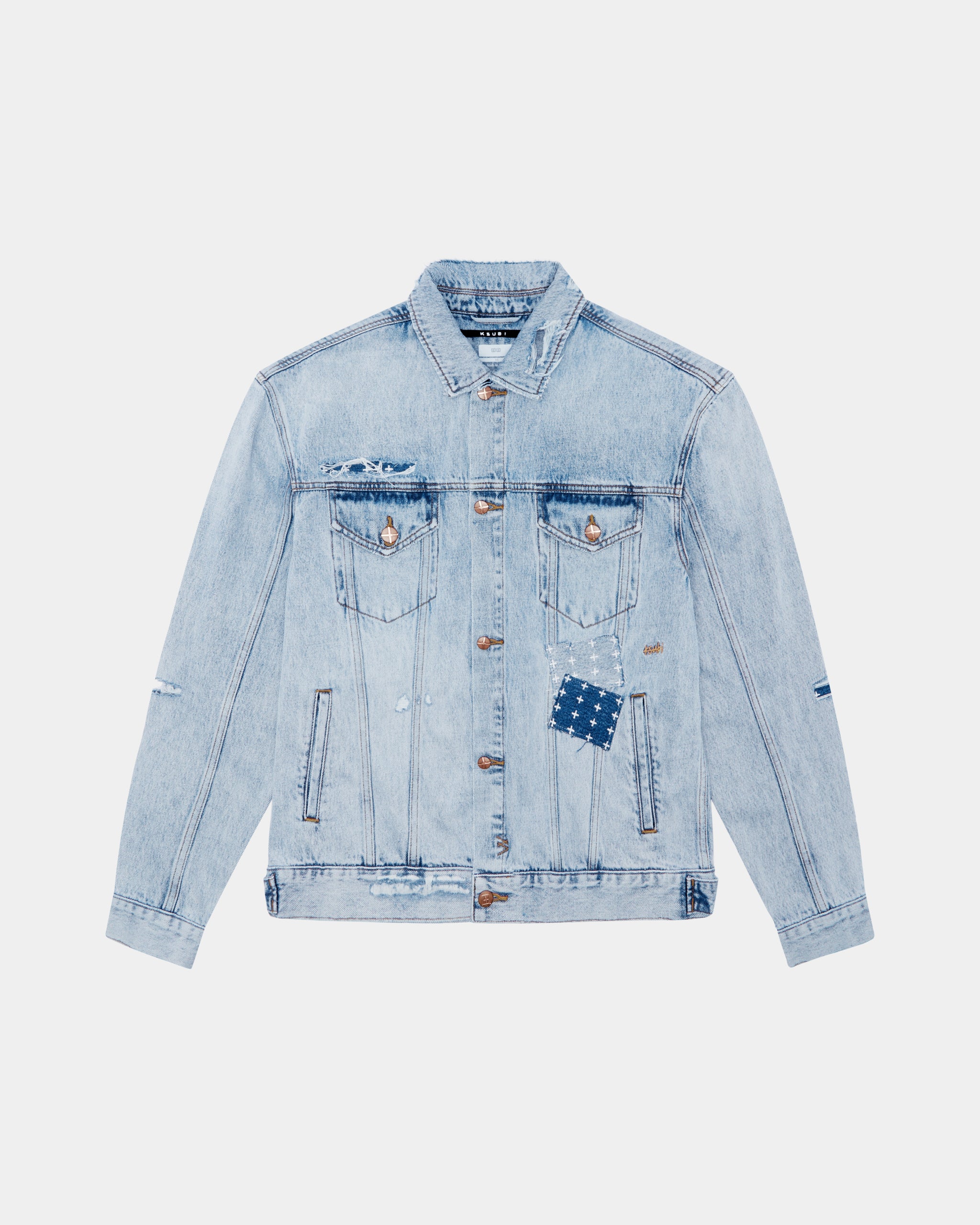 Oh G Denim Jacket Mills Repair - Blue - Image 8