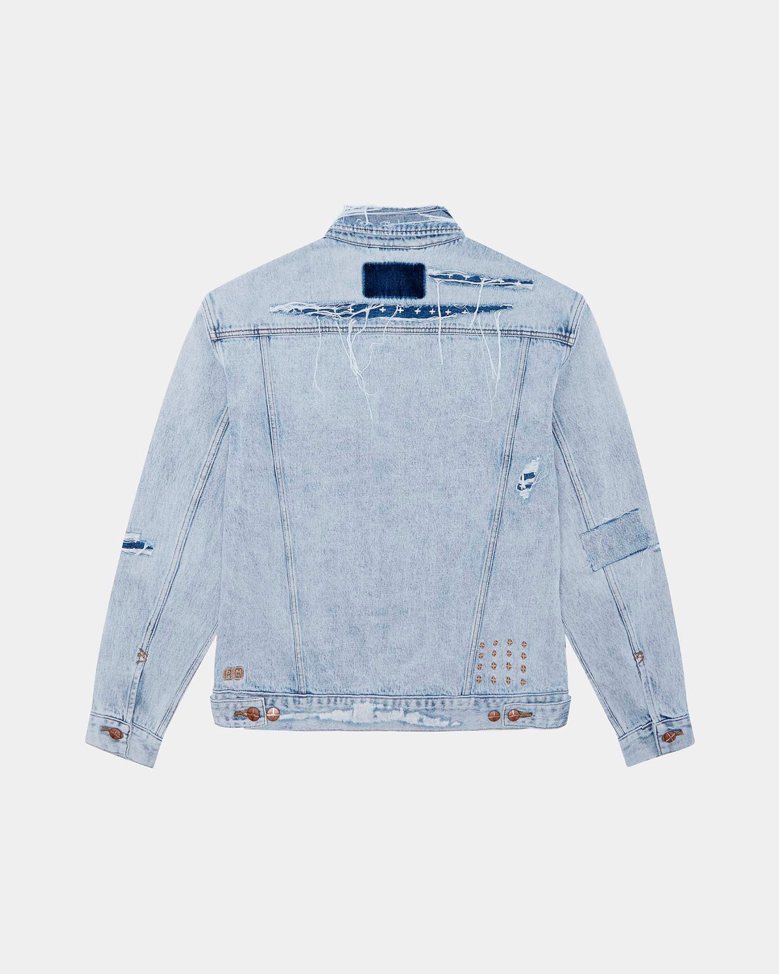 Oh G Denim Jacket Mills Repair - Blue - Image 9