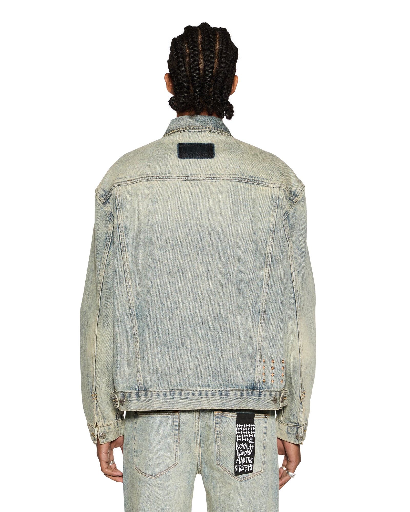 Oh G Oversized Trucker Jacket Stagelight - Vintage Blue - Image 3