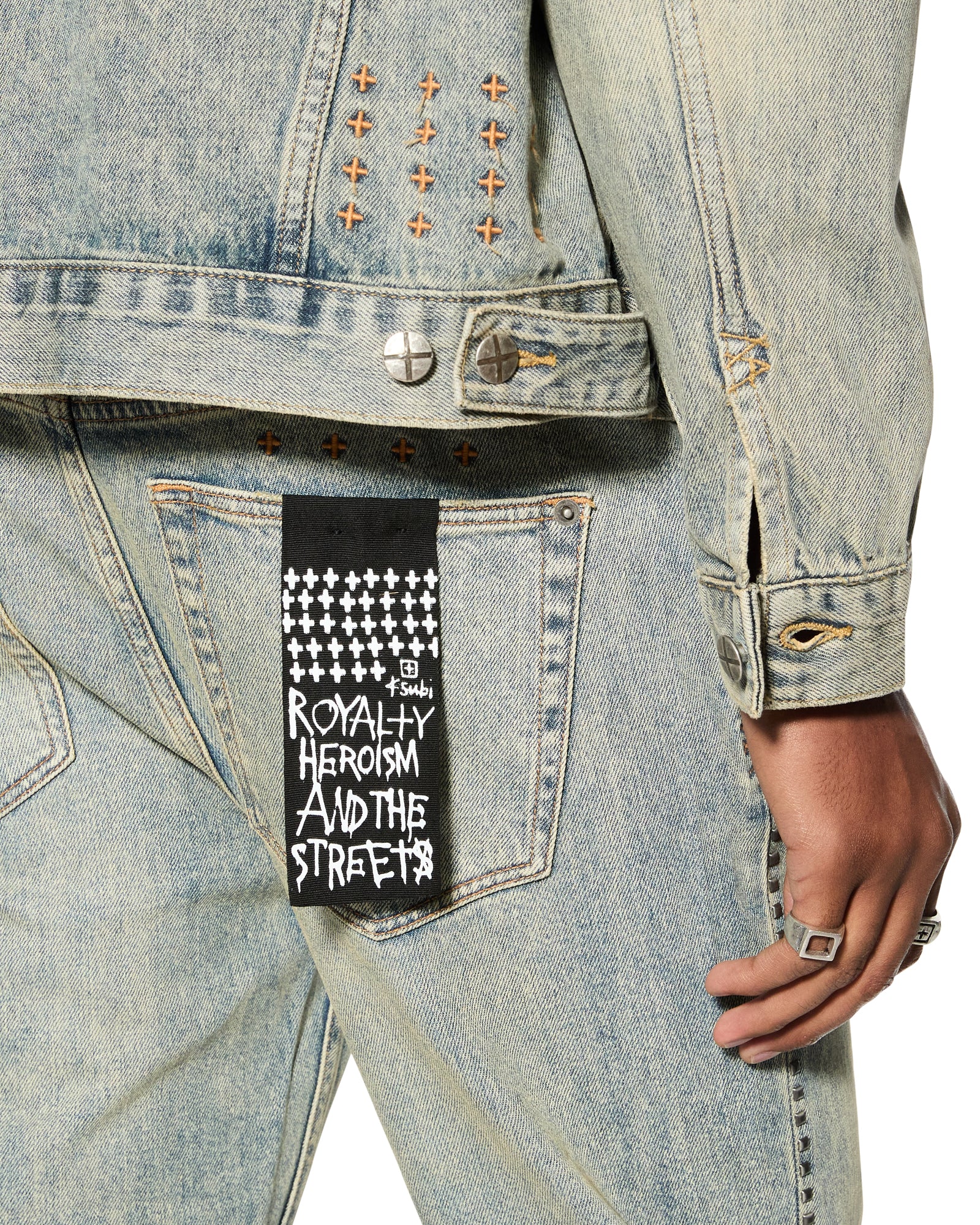 Oh G Oversized Trucker Jacket Stagelight - Vintage Blue - Image 4