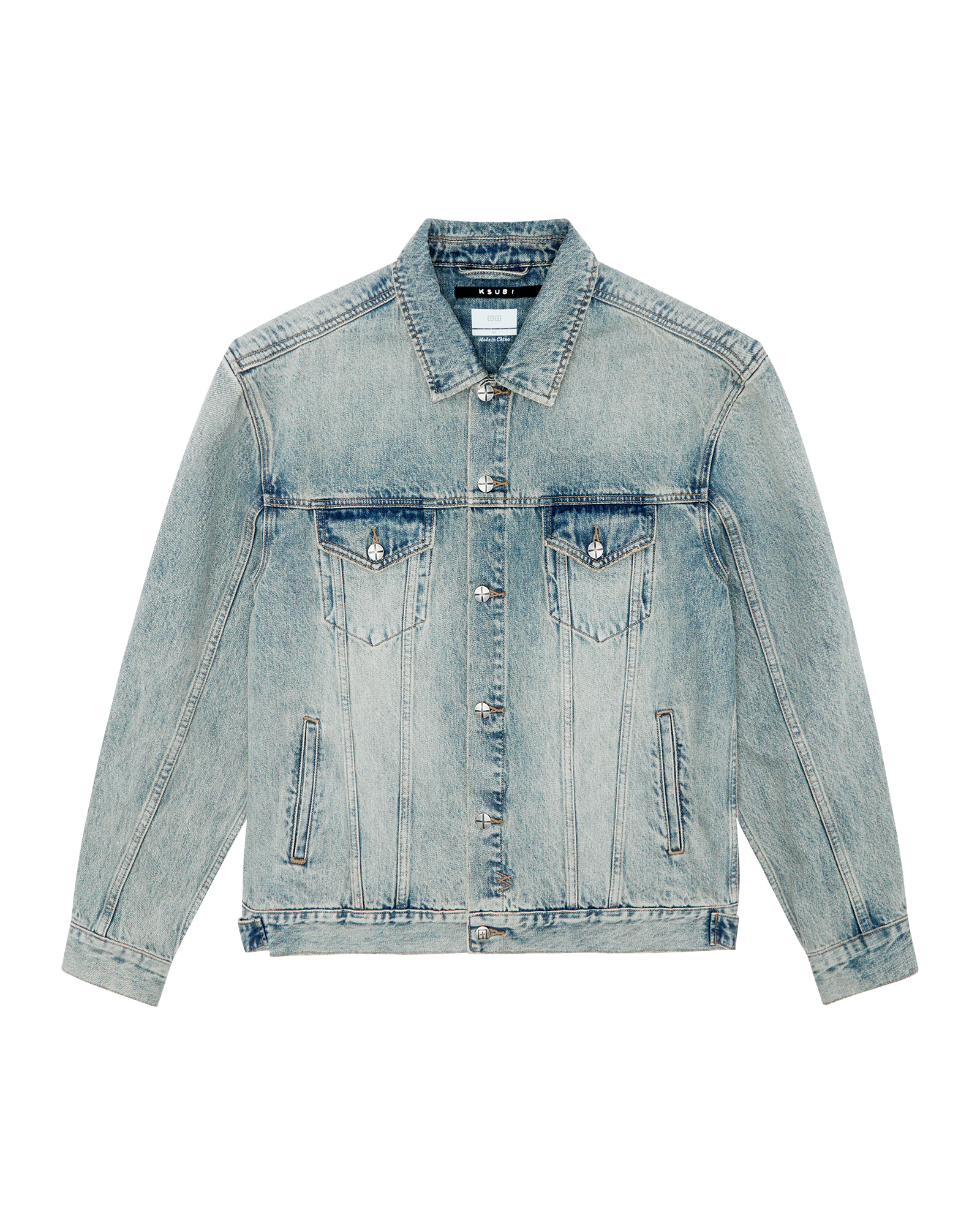 Oh G Oversized Trucker Jacket Stagelight - Vintage Blue - Image 7