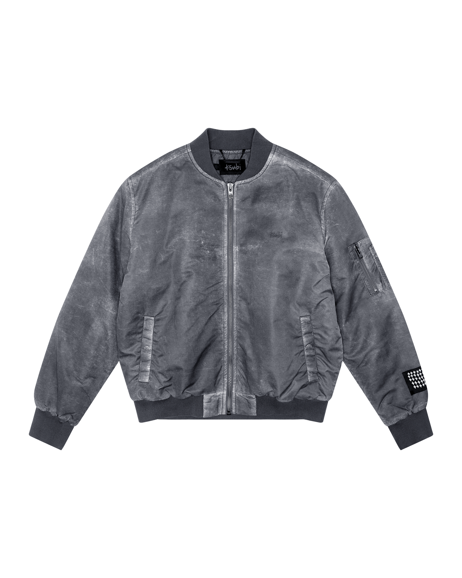 Royalty Padded Bomber Overdye Coal - Grey - Image 5