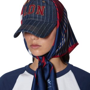 Ksubi X Lissy Roddy Silk Scarf Navy