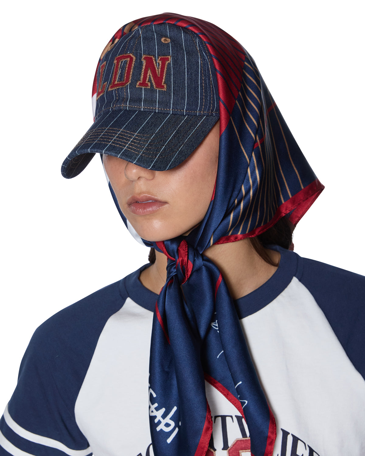 Ksubi X Lissy Roddy Silk Scarf Navy - Image 3