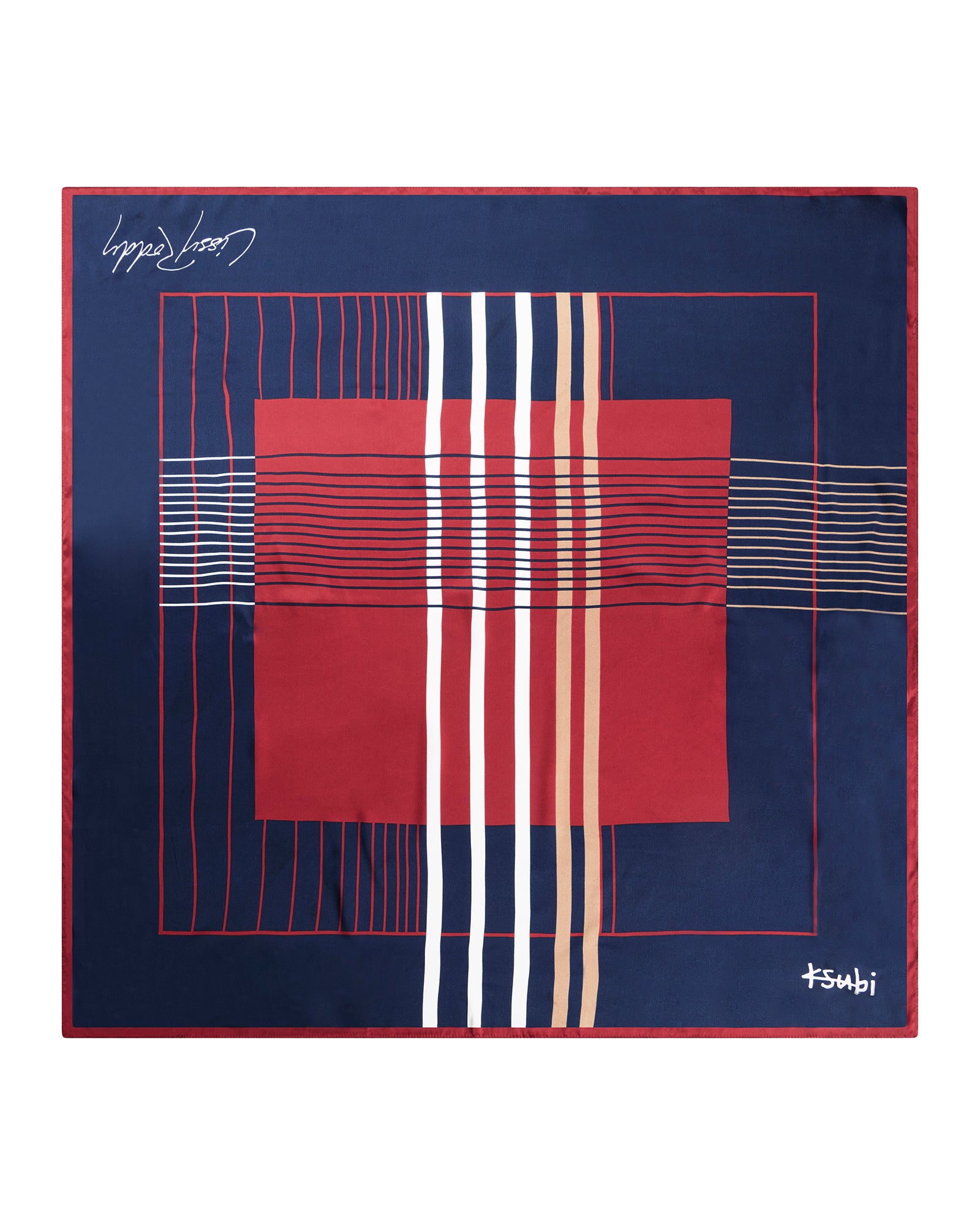 Ksubi X Lissy Roddy Silk Scarf Navy - Image 6