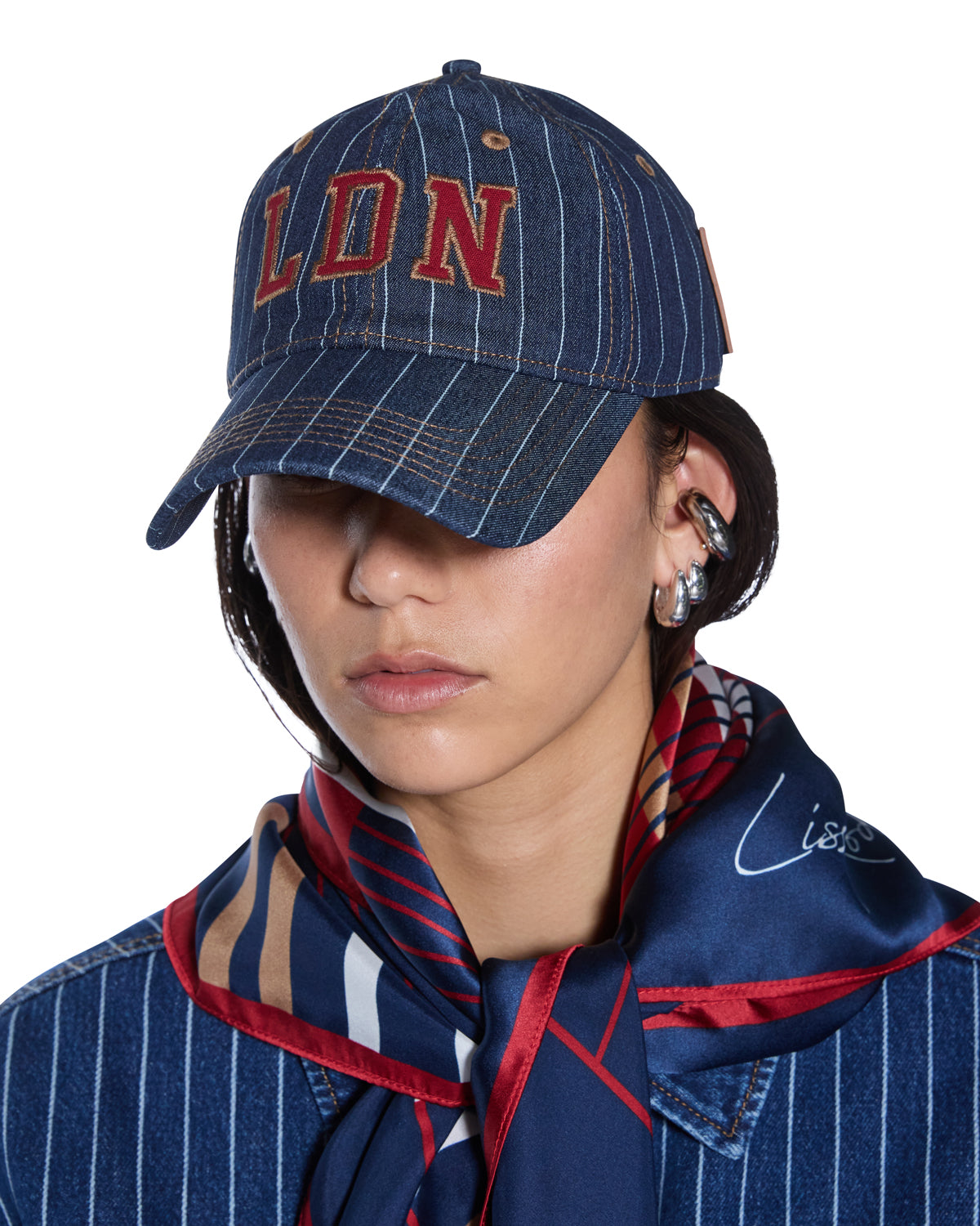 Ldn Retro Cap Navy Pinstripe - Image 4