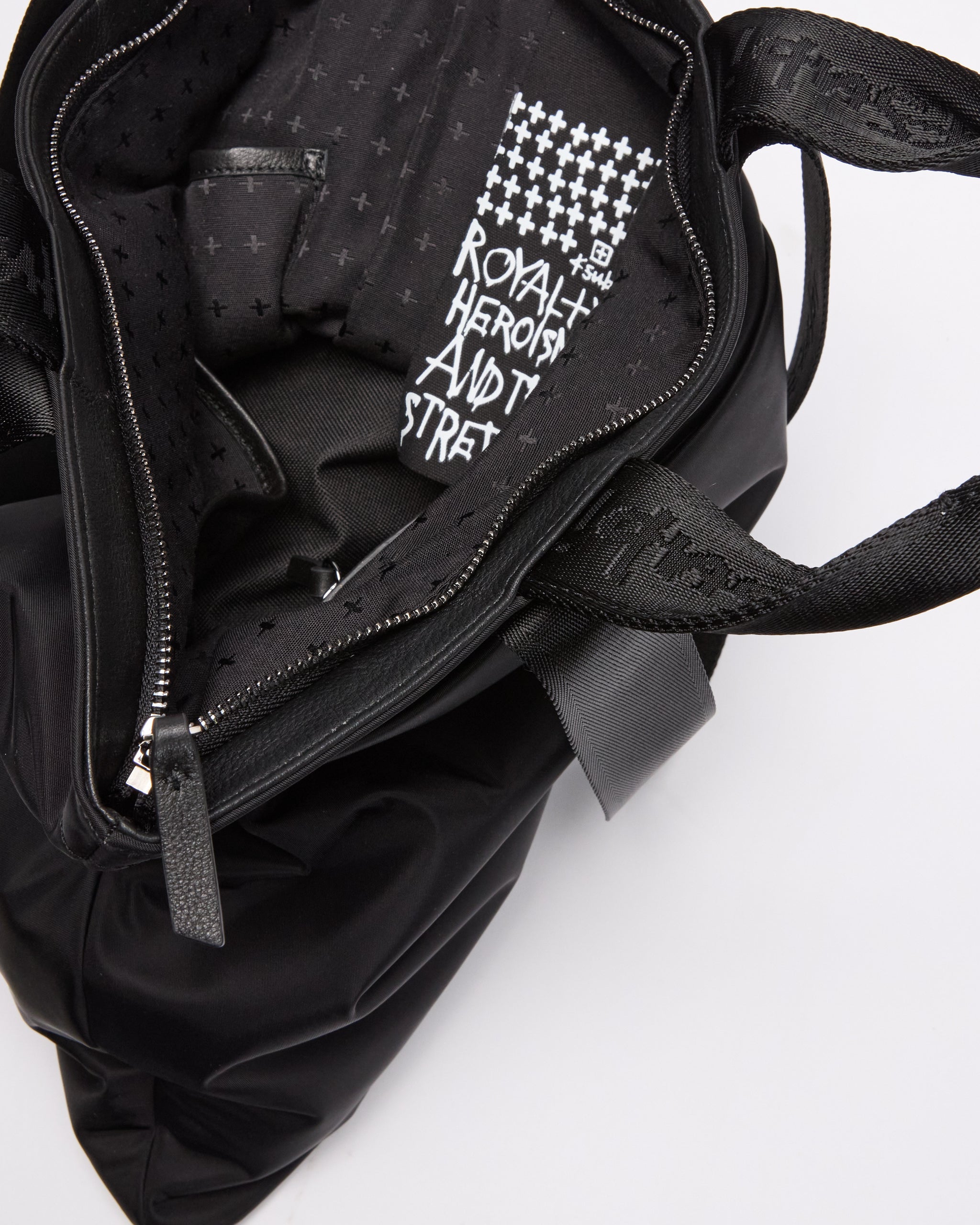 Made In Heaven Nylon Leather Tote Black - Image 2
