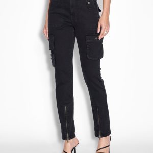 Buy Straight Up Stealth Cargo | Black Denim Cargo | KSUBI